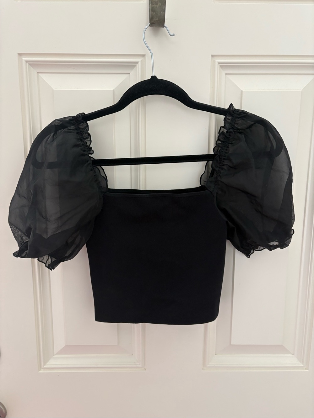 Aritzia | Wilfred Sheer Puff Sleeve Top Size Small - Picture 2 of 6